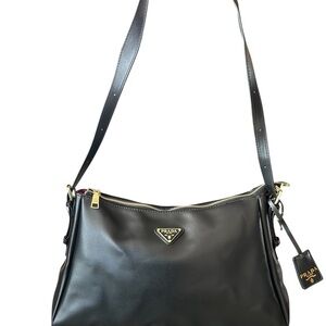 Black Leather Shoulder Bag